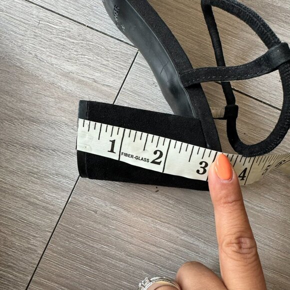 Marc Fisher Womens Size 10 Black Suede Pointed Toe Block Heel Velise Pumps - Picture 7 of 12